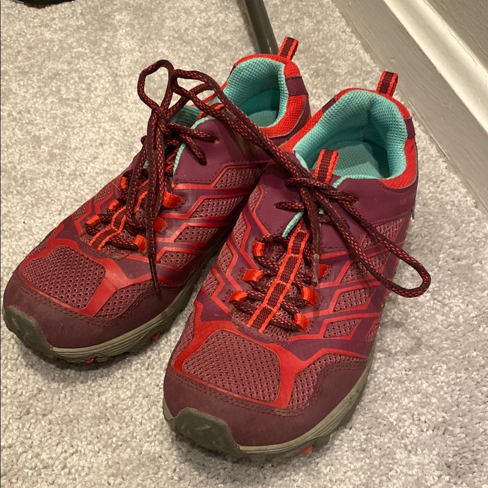 Merrell Women's Athletic Trail Running Shoes - Red and Purple
